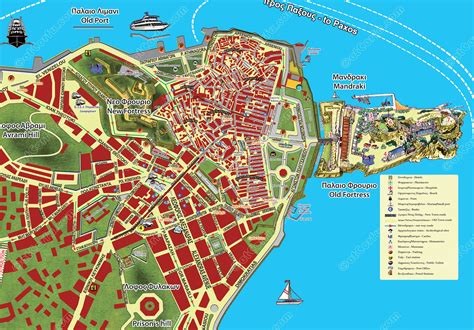 map of old town corfu